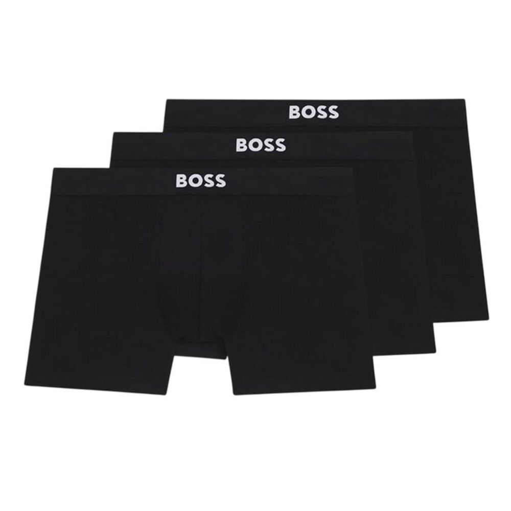 Boss Mens Polycotton Boxer Briefs (Pack of 3) / Black